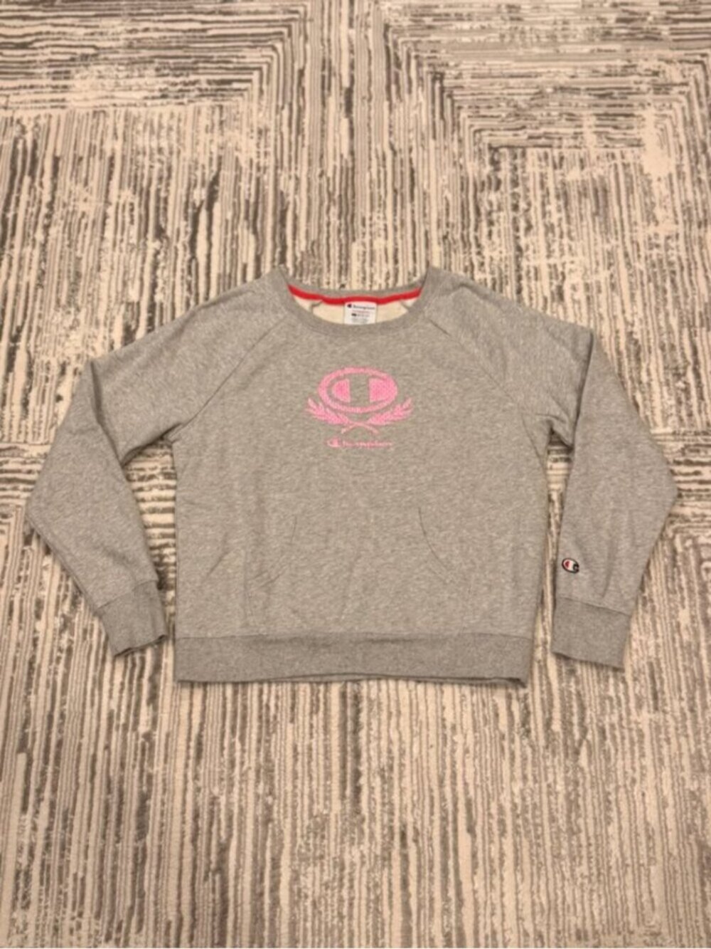 NEW Champion women's large gray/metallic pink sweatshirt